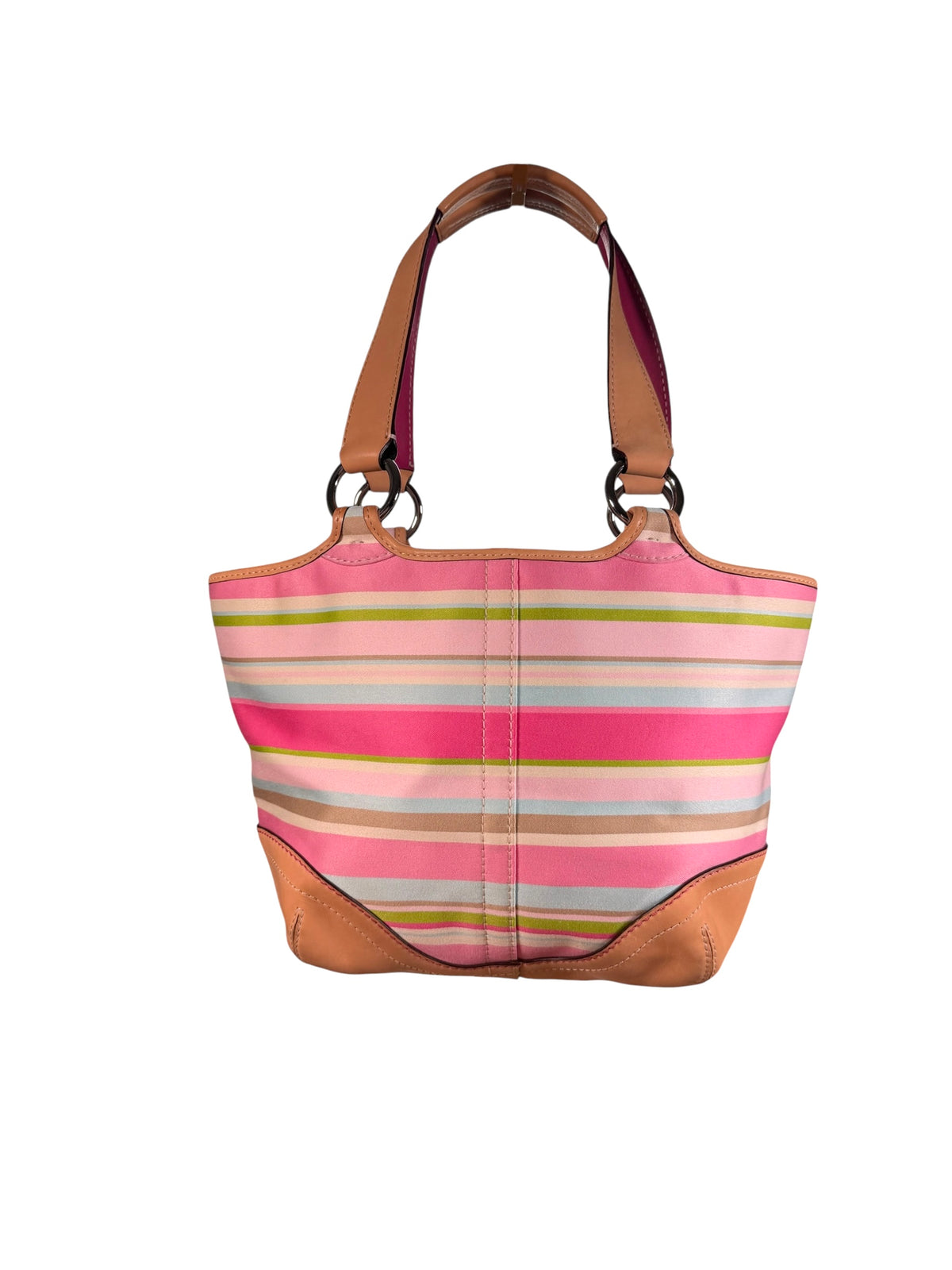 Vintage Coach Hampton Soho Twill Stripe Small Tote (2005)
