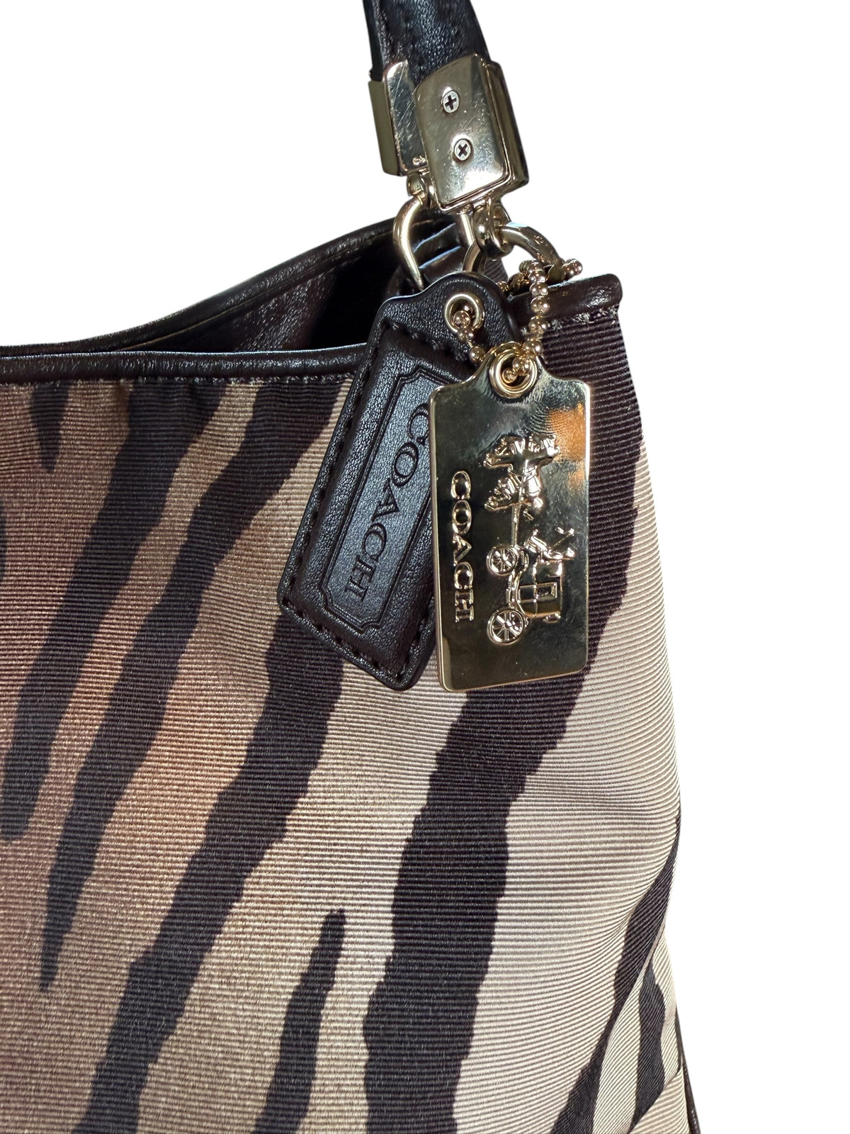 Coach Madison Zebra Print Phoebe Shoulder Bag (2013)
