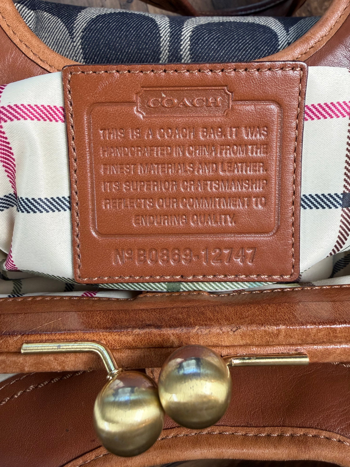 Rare Coach Denim Ergo Hobo Bag (2008)