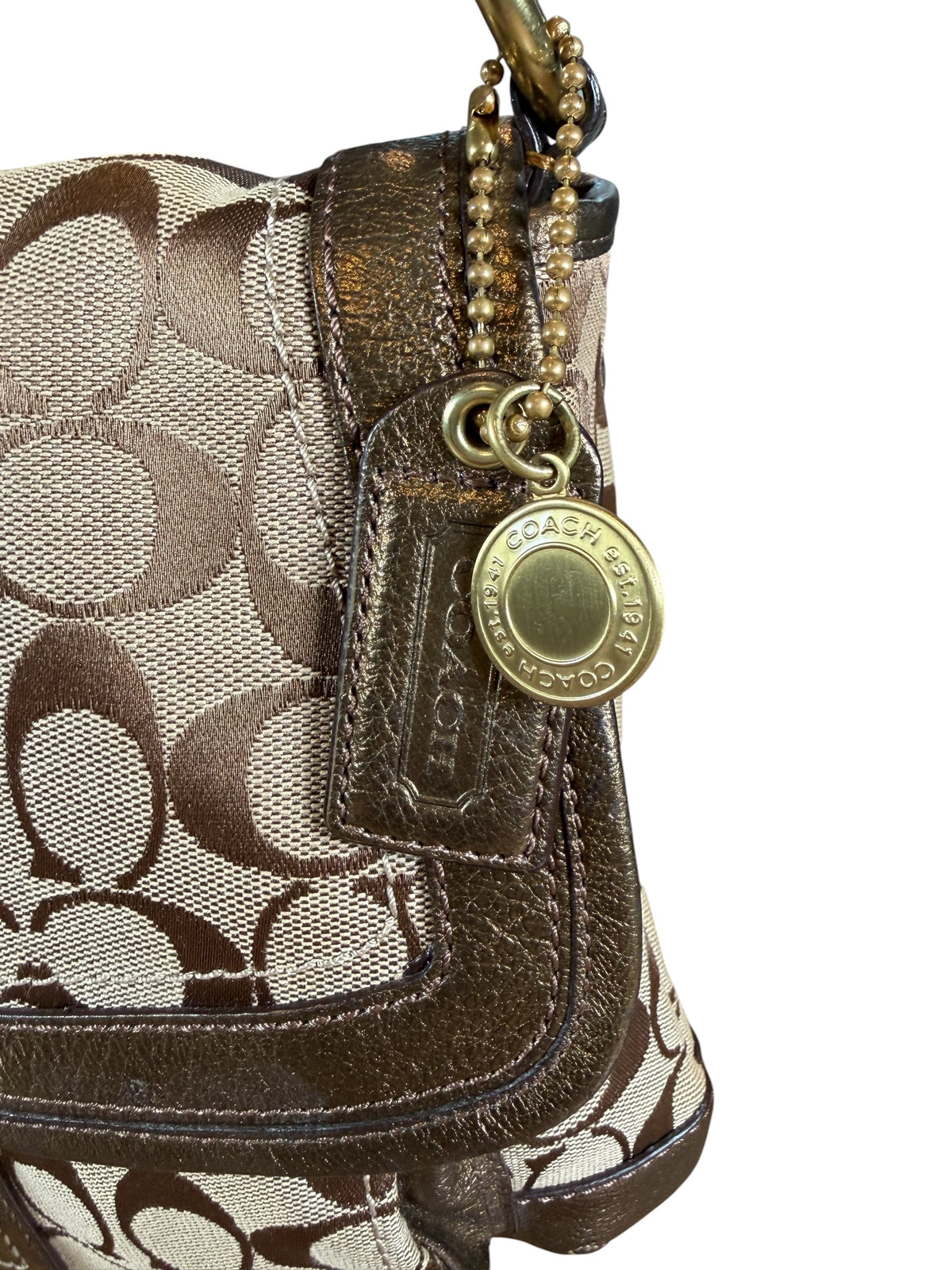 Vintage Limited Edition 65th Anniversary Coach Legacy Signature Ali Flap Shoulder Bag (2006)