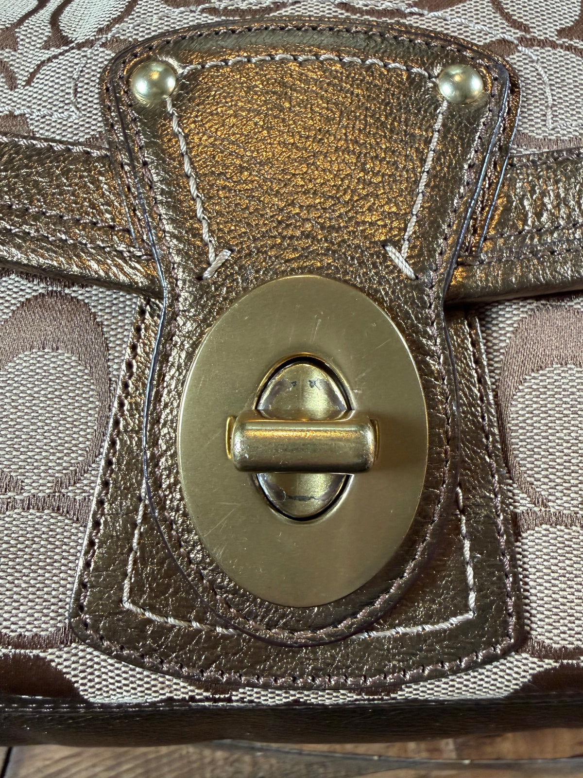 Vintage Limited Edition 65th Anniversary Coach Legacy Signature Ali Flap Shoulder Bag (2006)