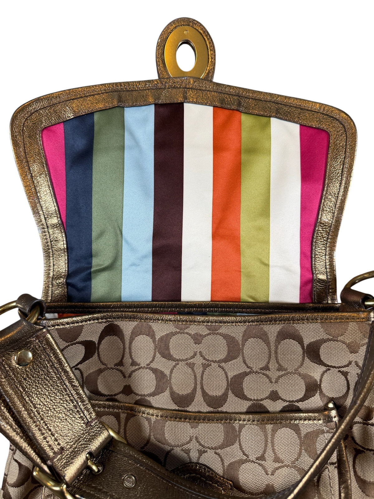 Vintage Limited Edition 65th Anniversary Coach Legacy Signature Ali Flap Shoulder Bag (2006)
