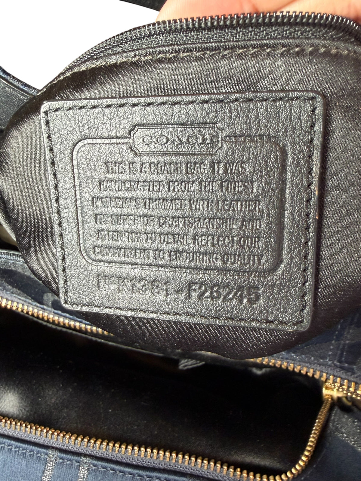 Coach Signature Metallic Campbell Shoulder Bag (2013)