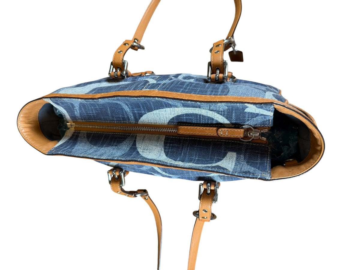 Coach Signature Tonal Denim Gallery Tote (2009)