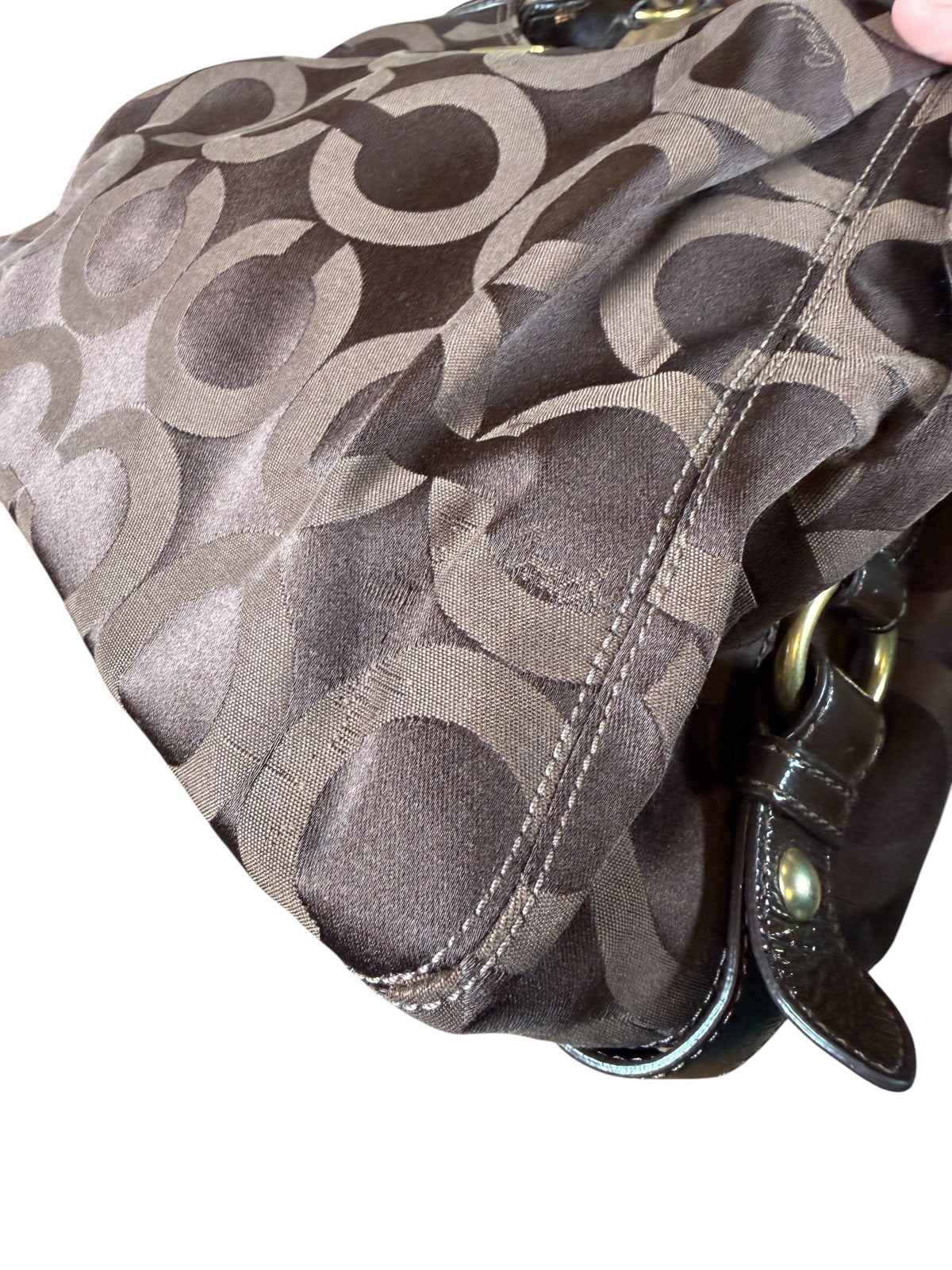 Coach Madison Maggie Op Art Signature Sateen Shoulder Bag (2009)