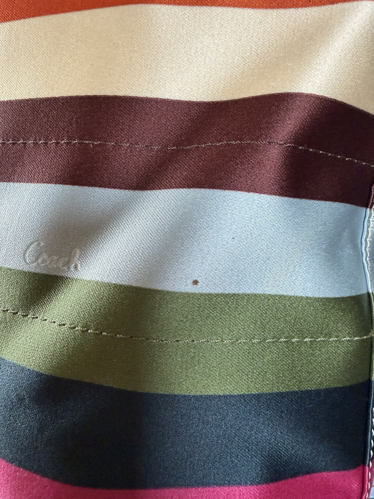 Limited Edition Coach Legacy Striped Satin Tote Bag (2007)