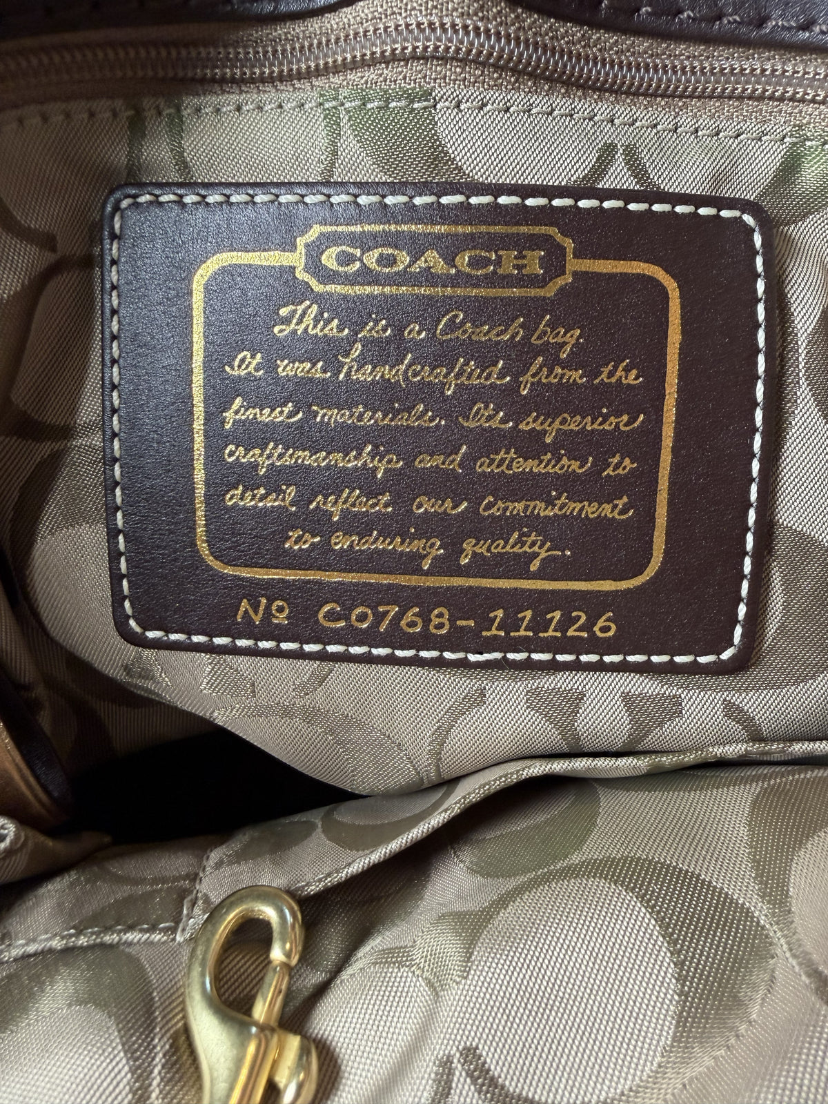 Limited Edition Coach Legacy Striped Satin Tote Bag (2007)