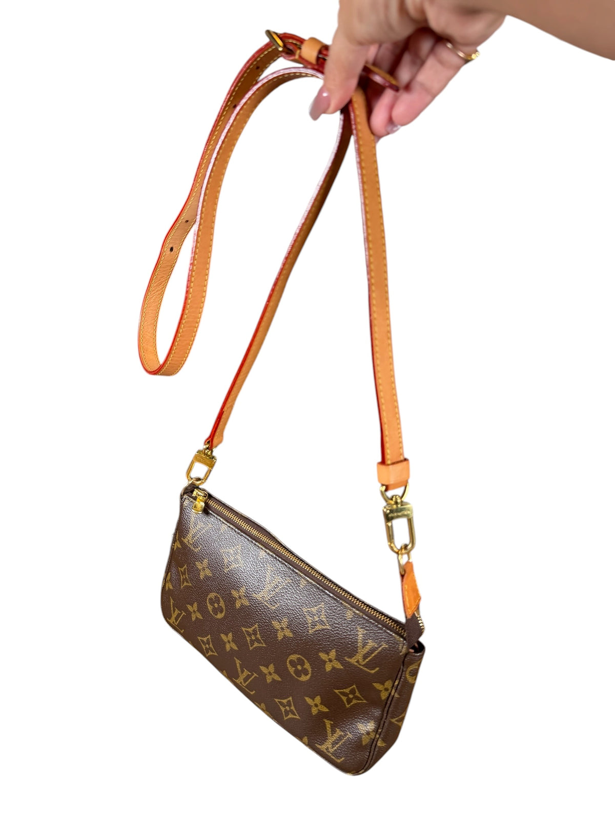 Vintage Louis Vuitton Pochette w/Authentic LV Long Strap (2004)
