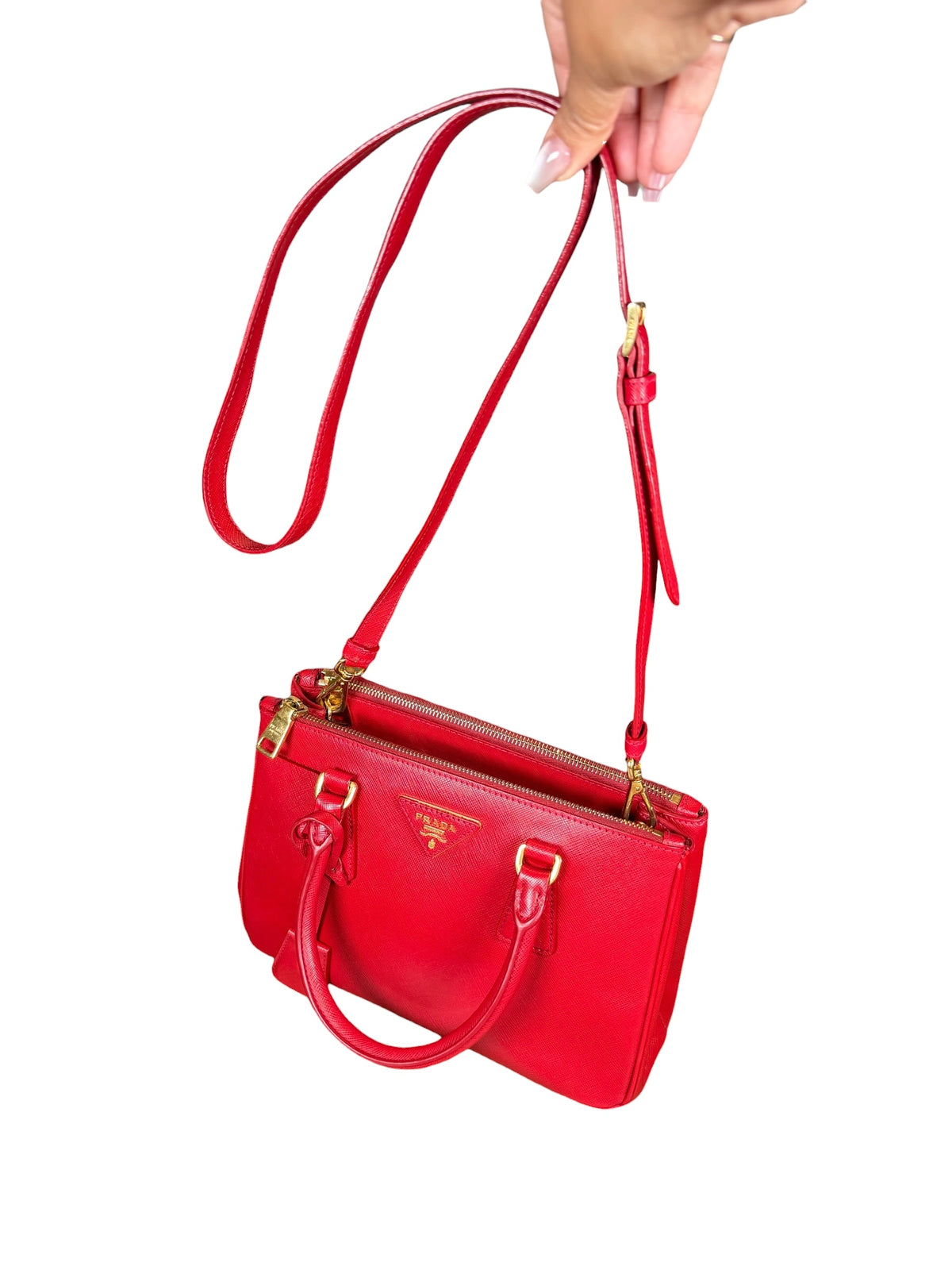 Prada Galleria Double Zip Tote Bag