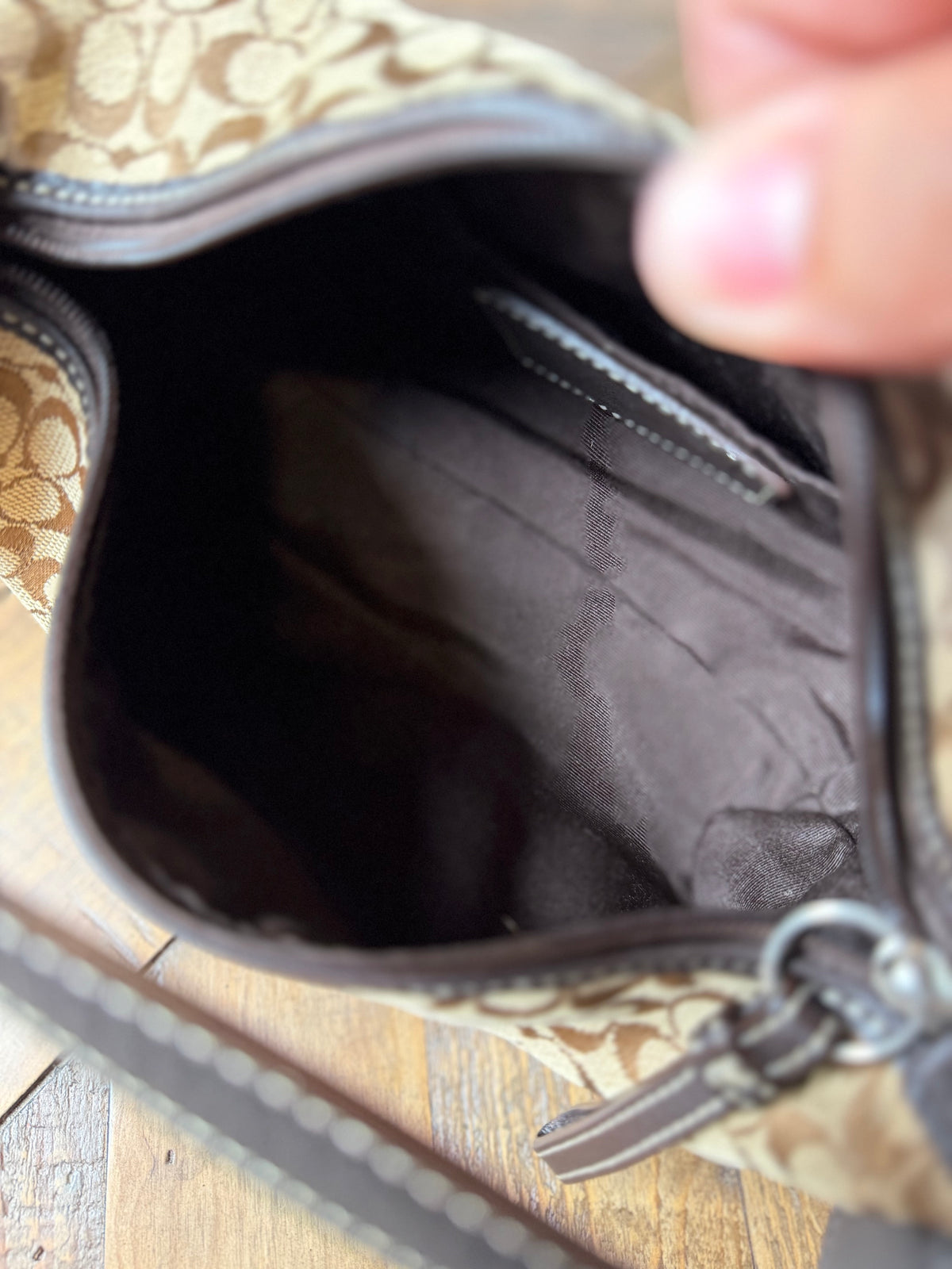 Vintage Coach Signature Demi Mini Hobo Bag