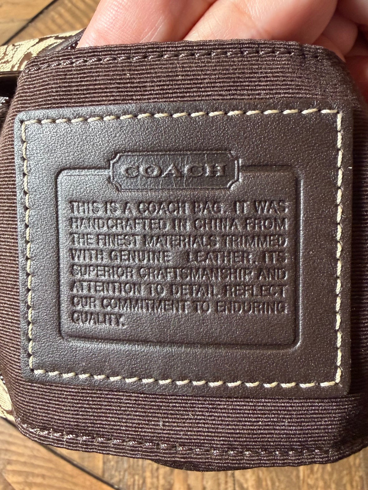 Vintage Coach Signature Demi Mini Hobo Bag