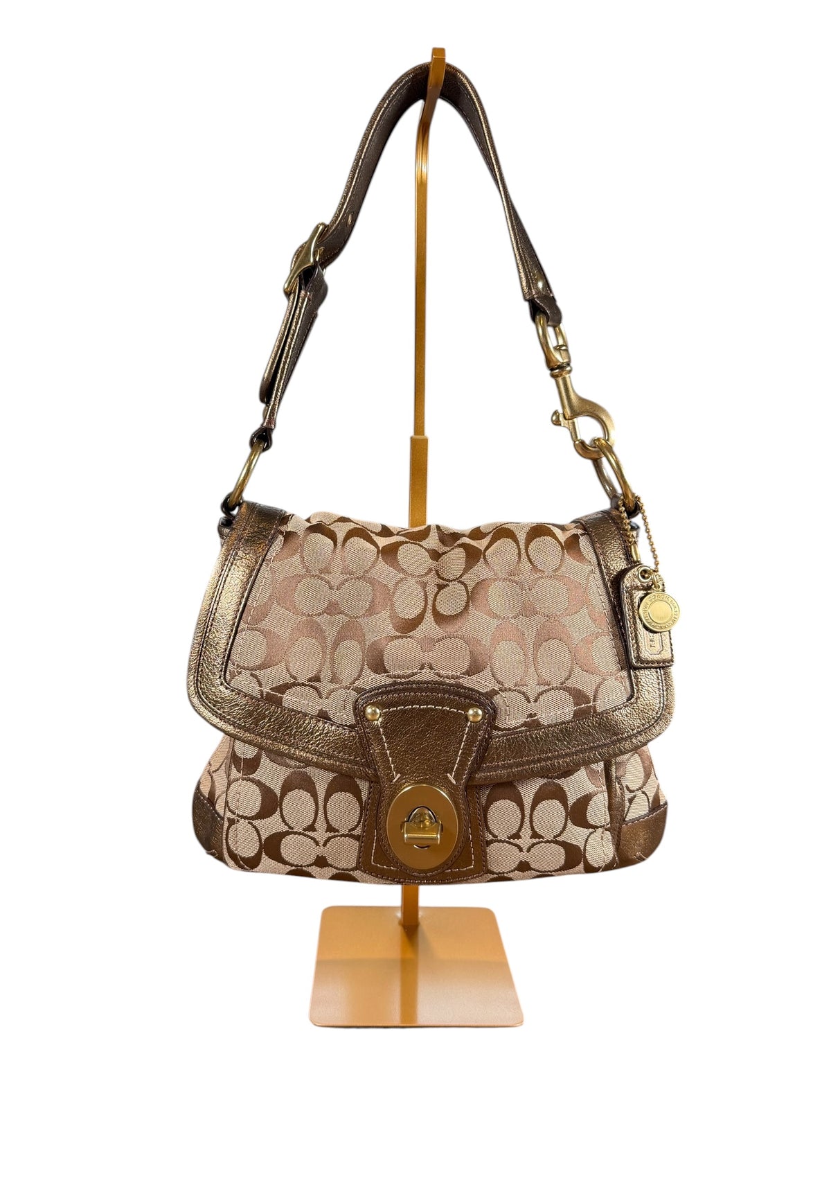 Vintage Limited Edition 65th Anniversary Coach Legacy Signature Ali Flap Shoulder Bag (2006)