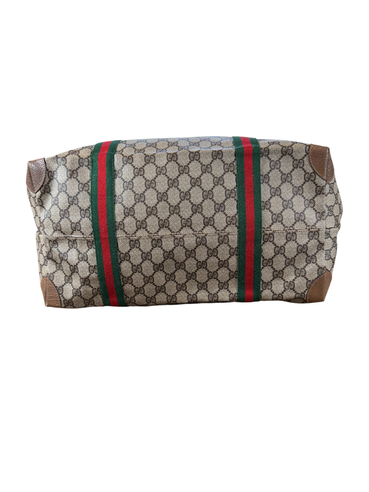 Vintage Gucci GG Supreme Web Stripe Travel XL Tote/Weekender Bag (80's)