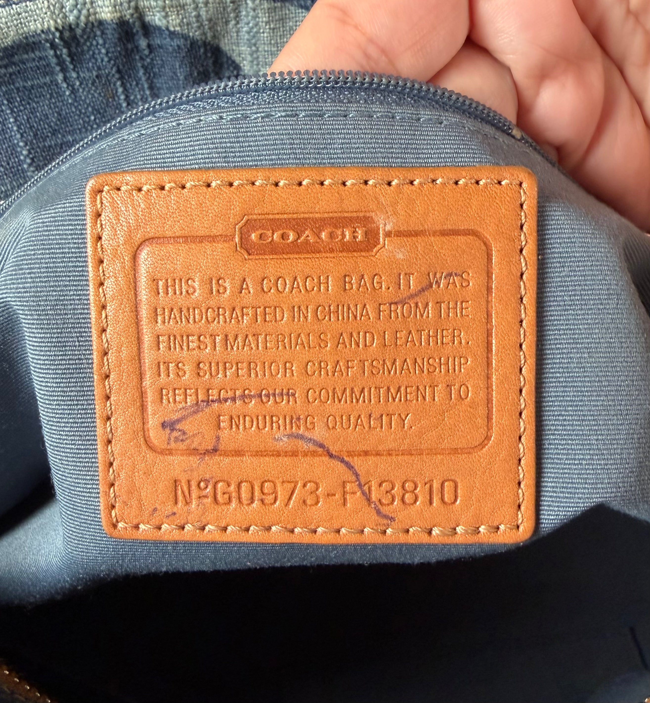 Coach Signature Tonal Denim Gallery Tote (2009)