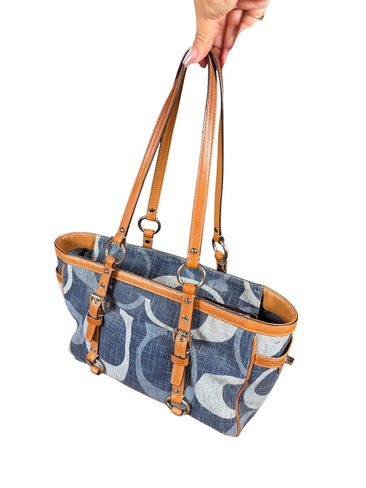Coach Signature Tonal Denim Gallery Tote (2009)