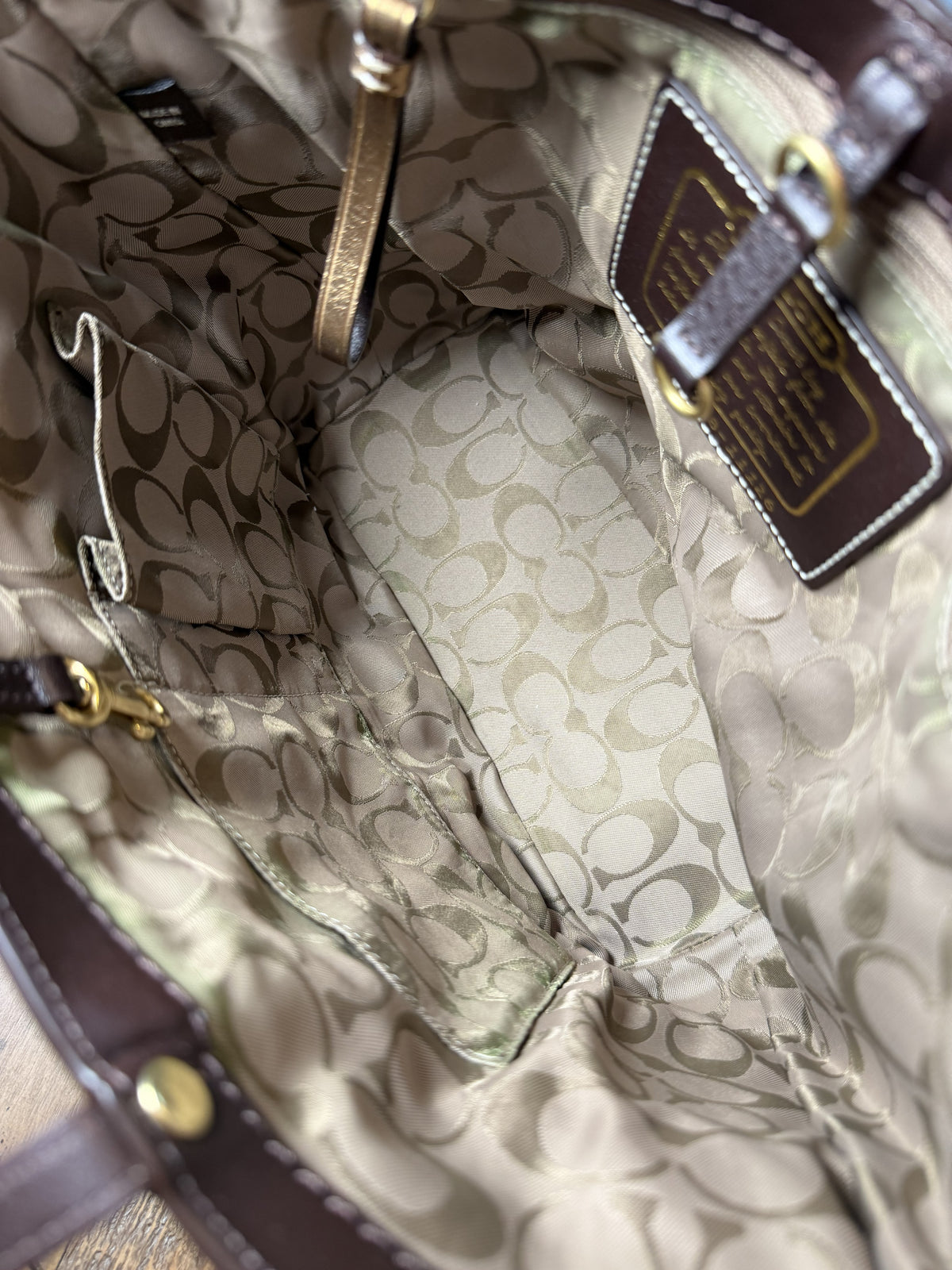 Limited Edition Coach Legacy Striped Satin Tote Bag (2007)