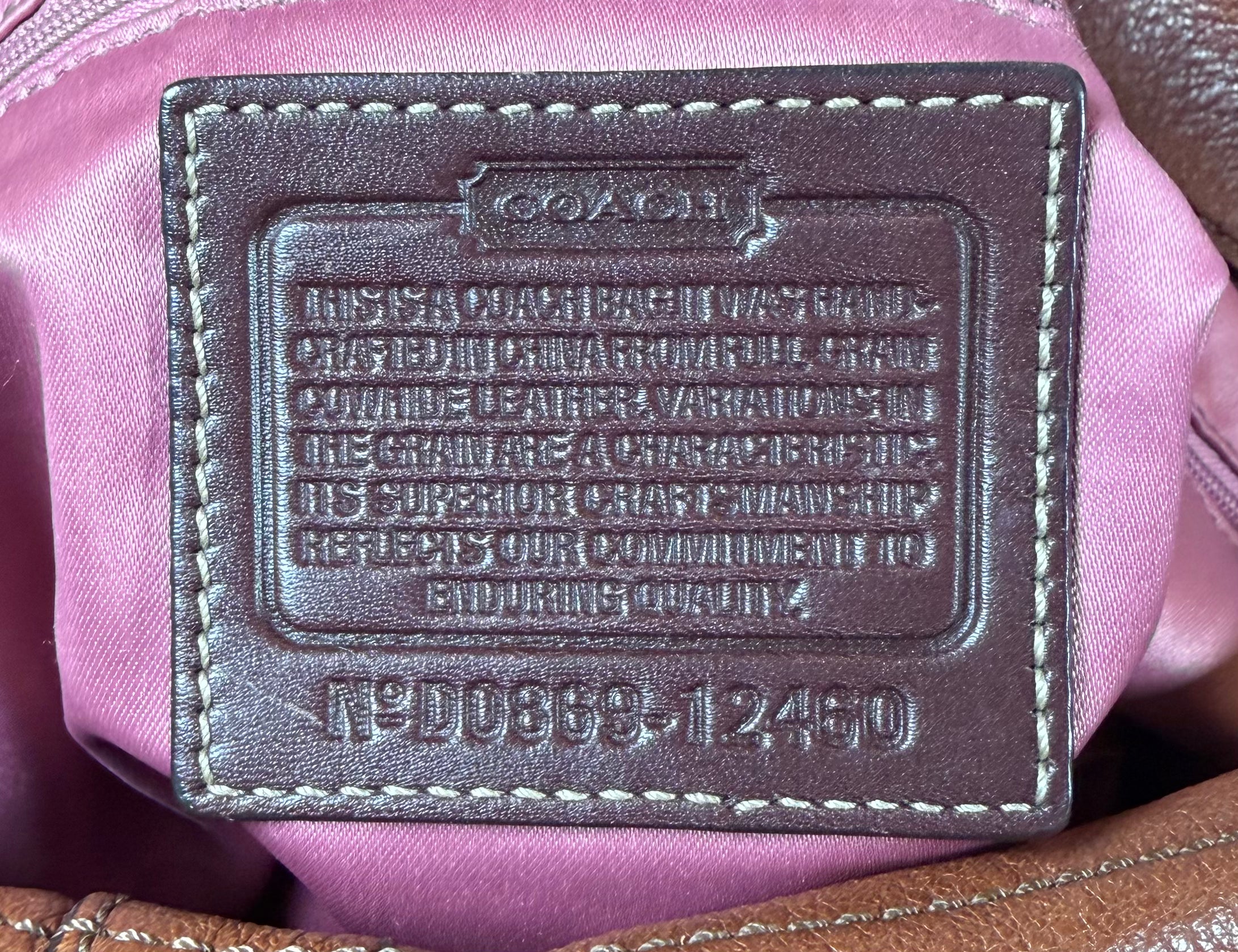Coach Hamptons Ergo Leather Hobo Shoulder Bag (2008)