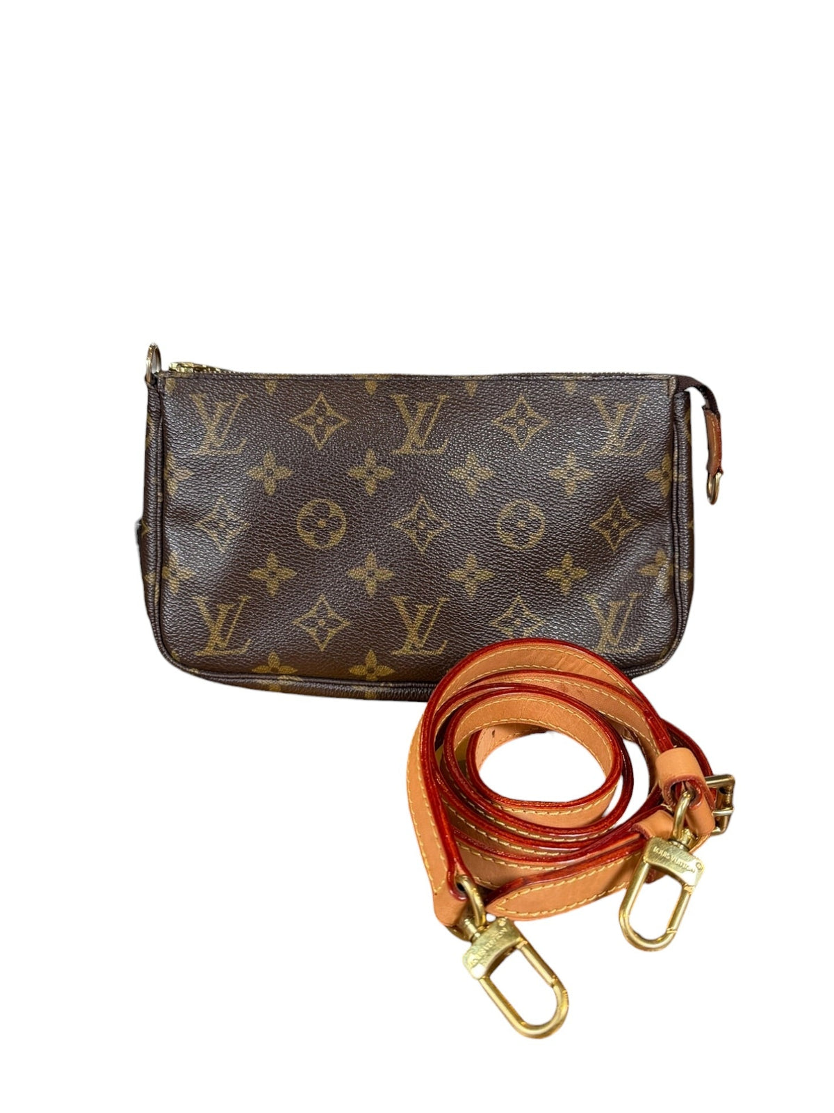 Vintage Louis Vuitton Pochette w/Authentic LV Long Strap (2004)