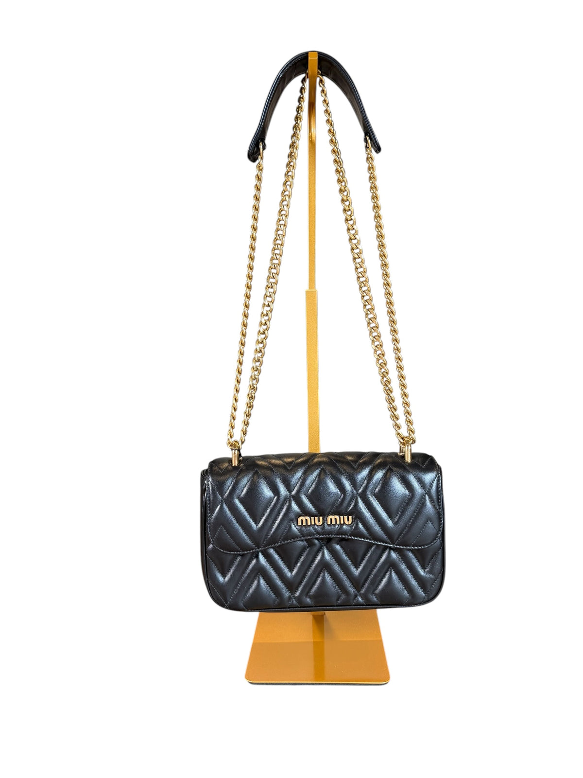 Miu Miu Quilted Matelassé Chain Flap Shoulder Bag (2023)
