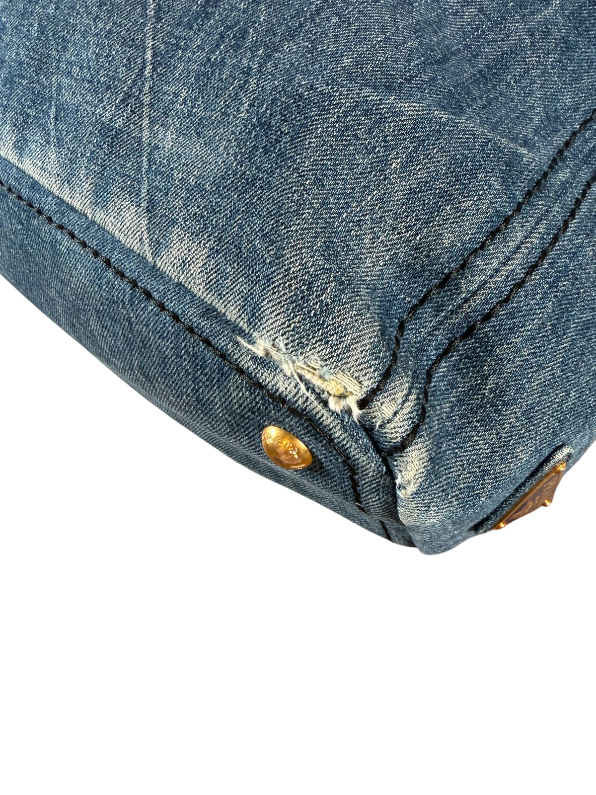 Prada Denim Canapa Tote Bag