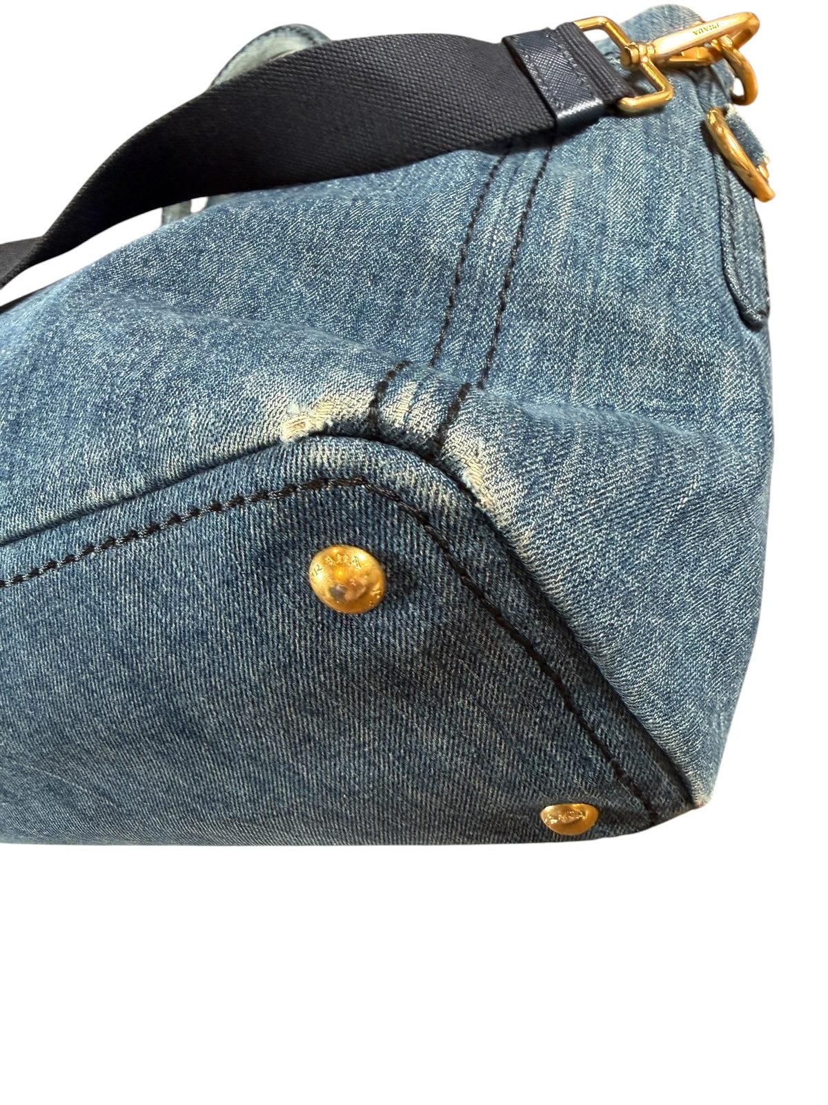 Prada Denim Canapa Tote Bag