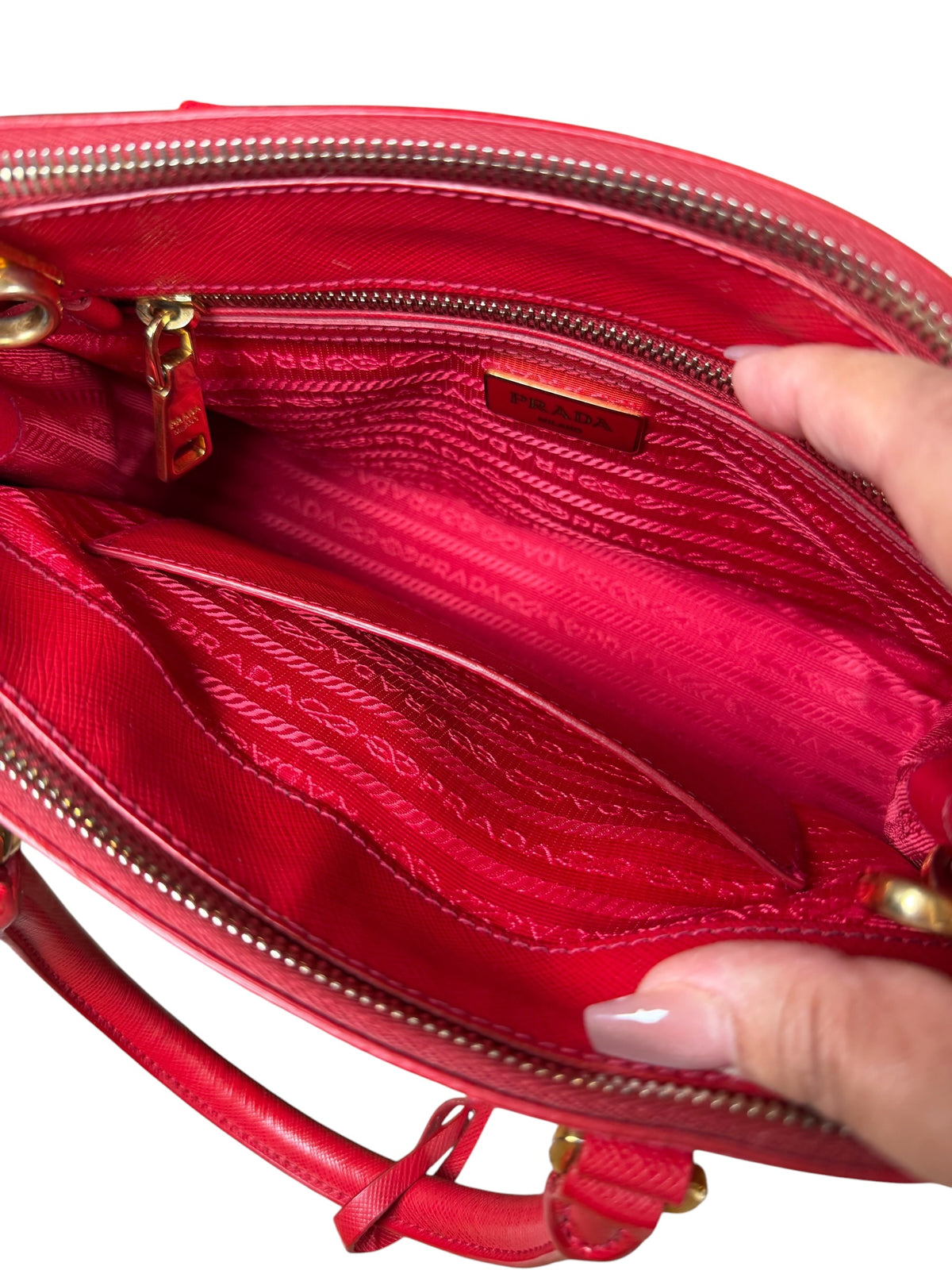 Prada Galleria Double Zip Tote Bag